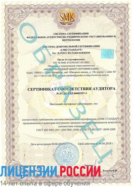 Образец сертификата соответствия аудитора №ST.RU.EXP.00005397-3 Нефтекамск Сертификат ISO/TS 16949